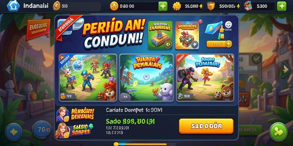 yono777 - Screenshot permainan yang menunjukkan serunya berkompetisi.